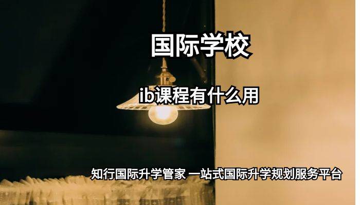 ib课程有什么用