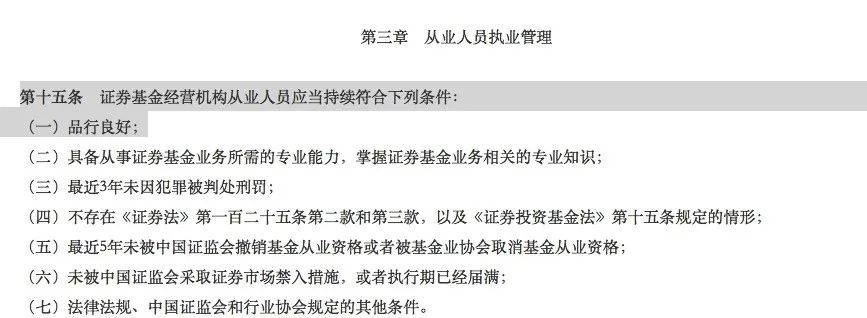 一证券从业人员，品行不端被警告