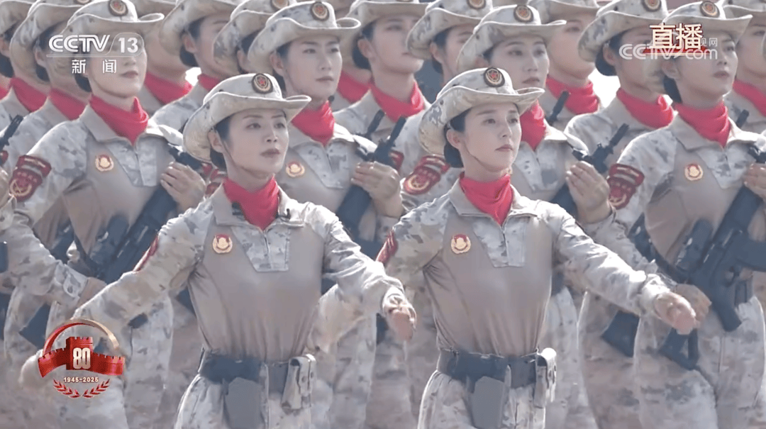 唯一一个全女兵方队！民兵方队，亮相阅兵场